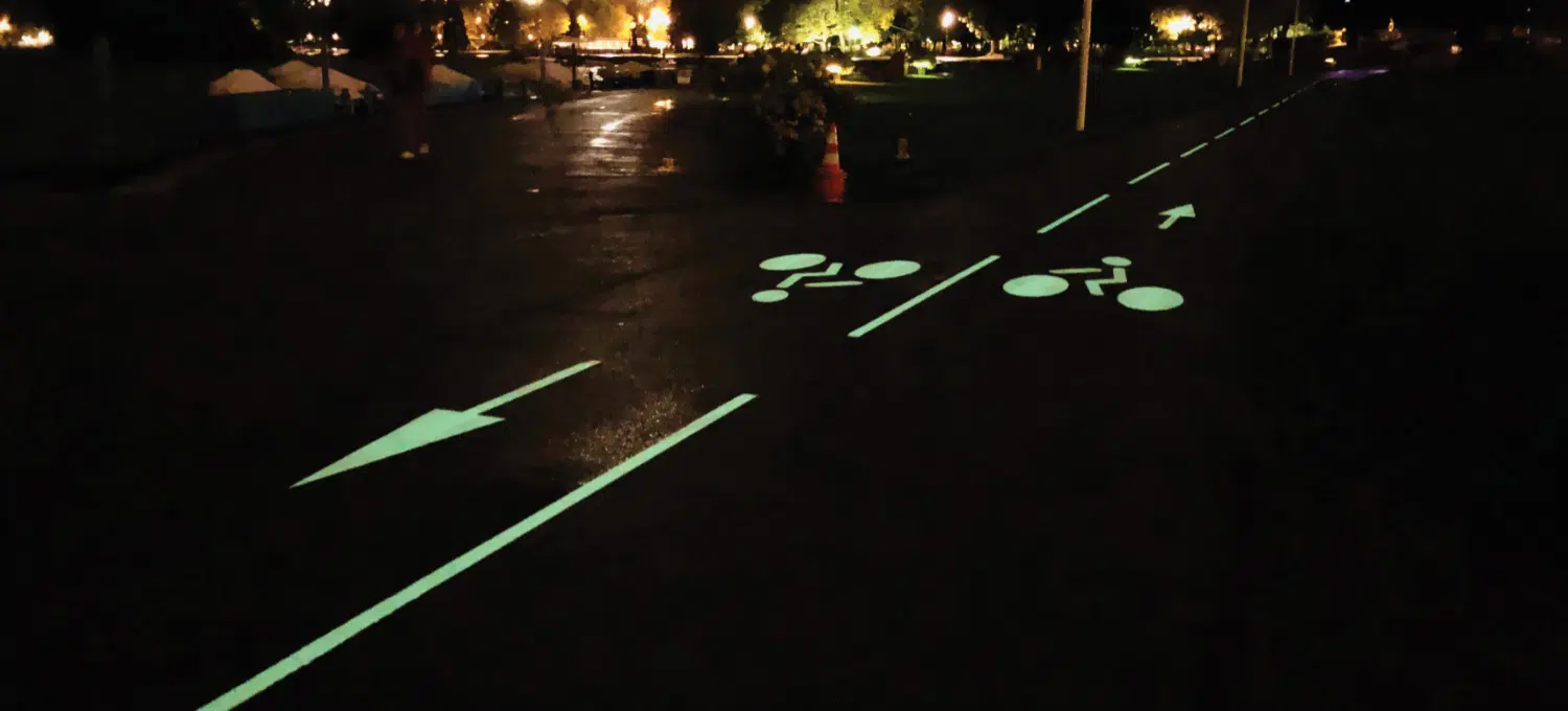 LuminoKrom® photoluminescent paint for road safety