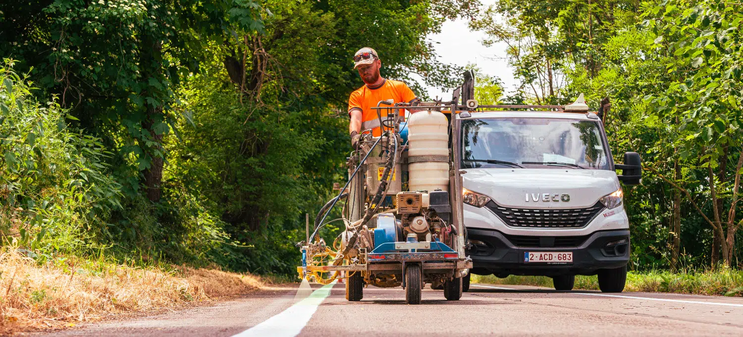 Second safe greenway in Belgium with LuminoKrom® marking