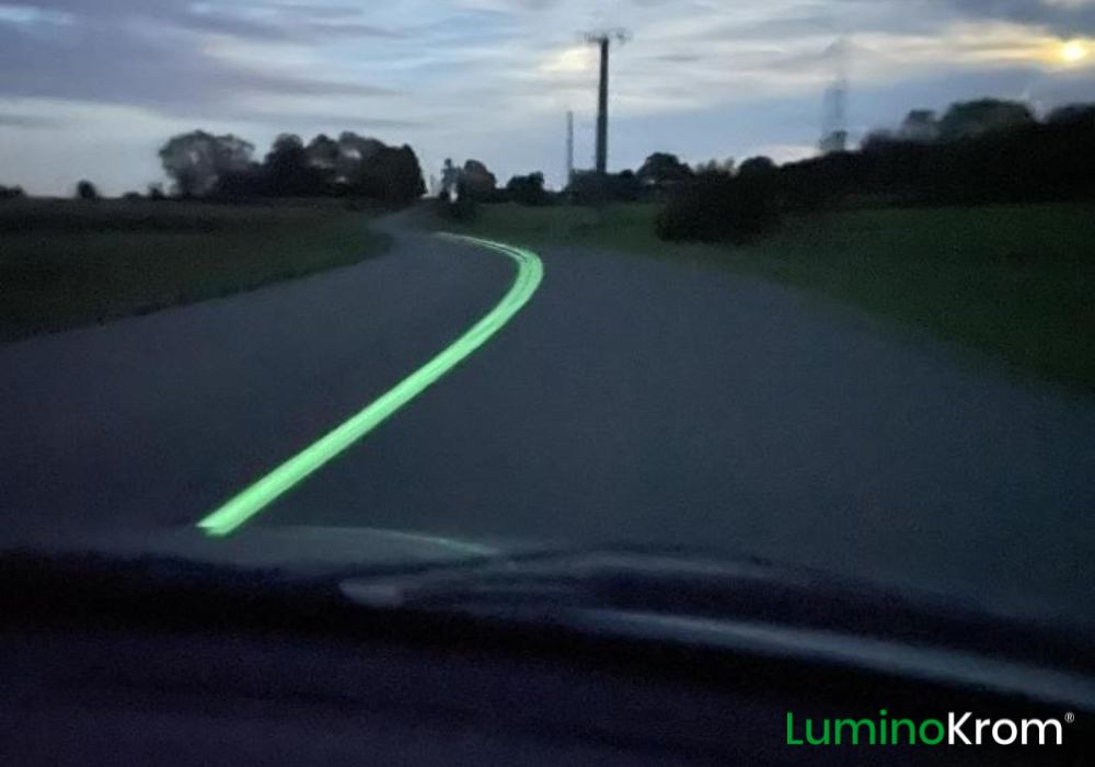 Marquage Luminokrom Chimay en Belgique de nuit