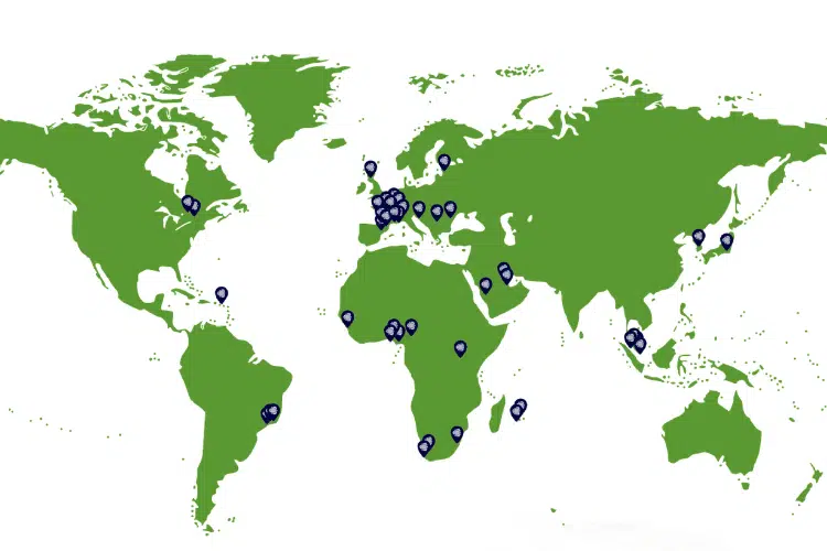 Carte des chantiers LuminoKrom dans le monde